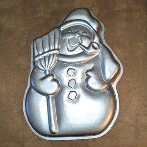 Vintage 1980 Wilton Snow Man Tin Cake Pan